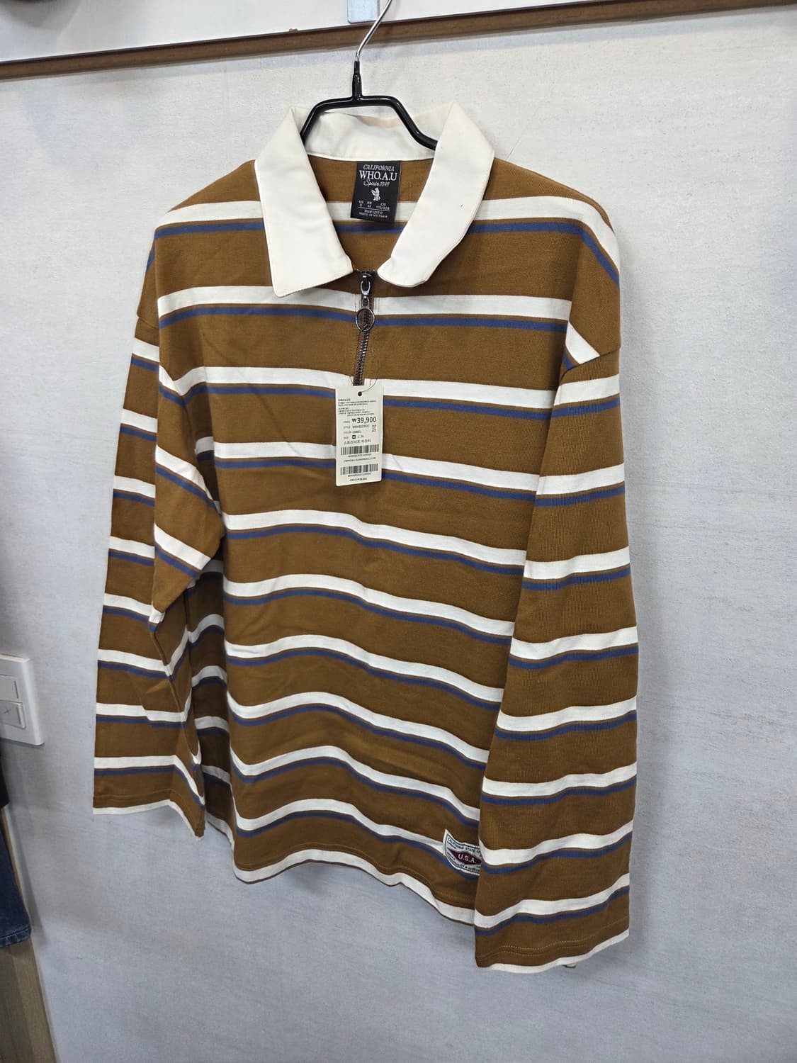 후아유 스트라이프 카라긴팔 m 상품이미지7