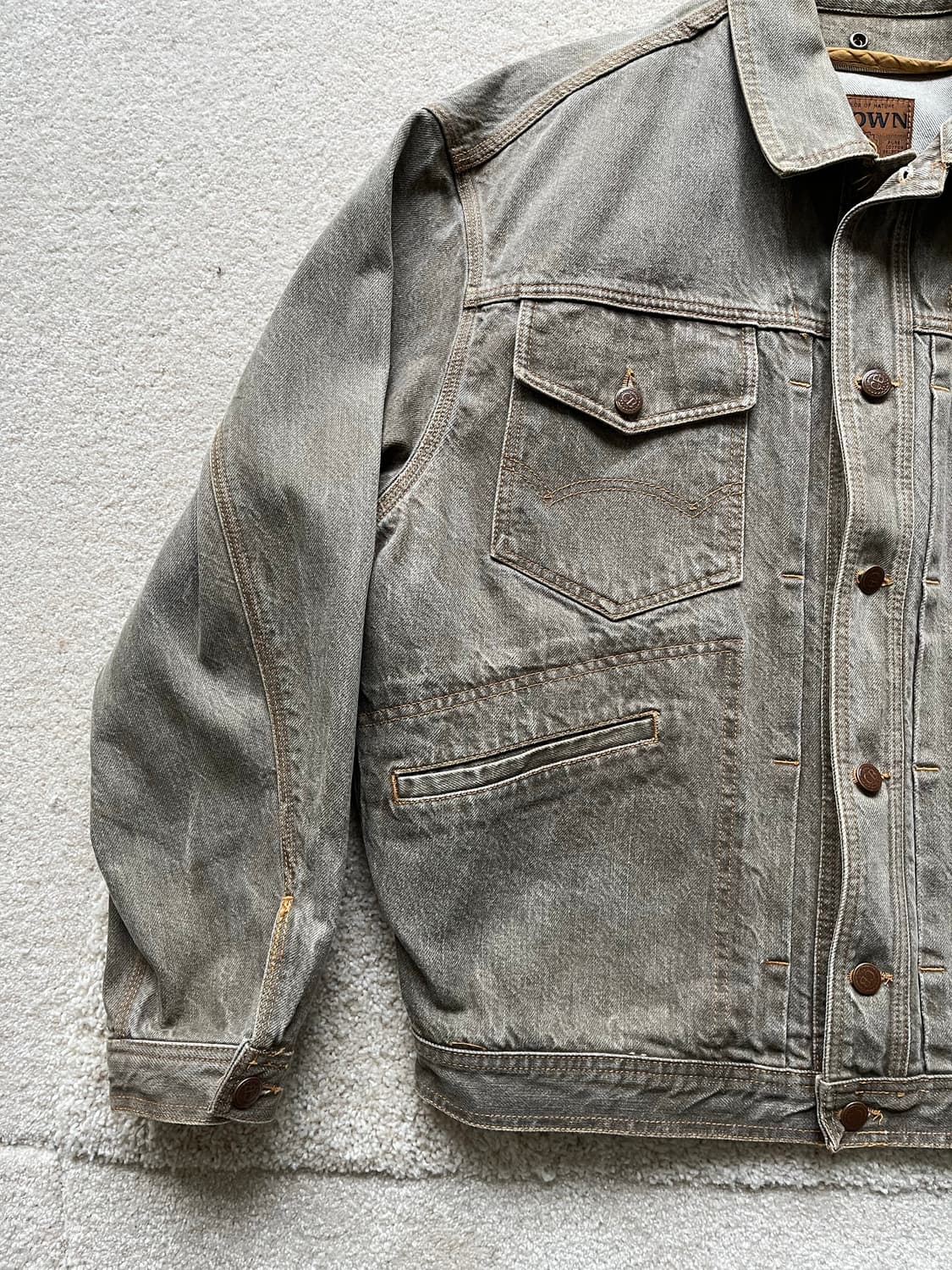 브라운 데님 워크 트러커 자켓 (105) 상품이미지5