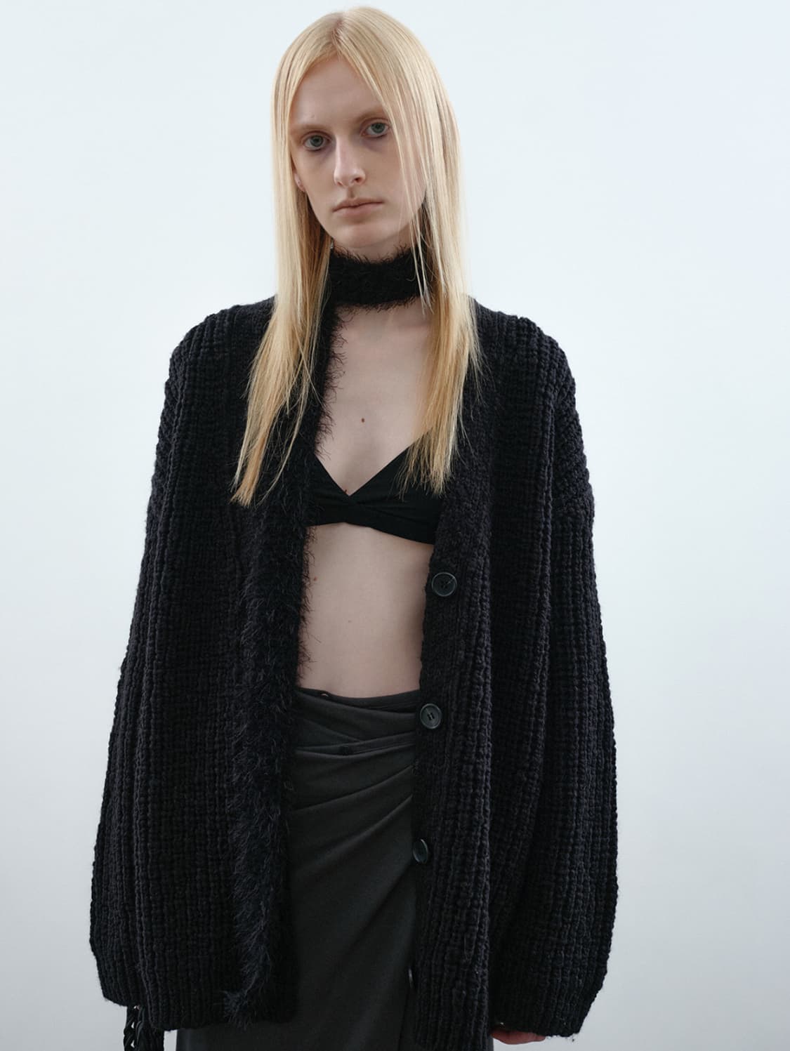 낫띵에브리띵 OVERSIZED CHUNKY KNIT CARDIGAN 상품이미지2