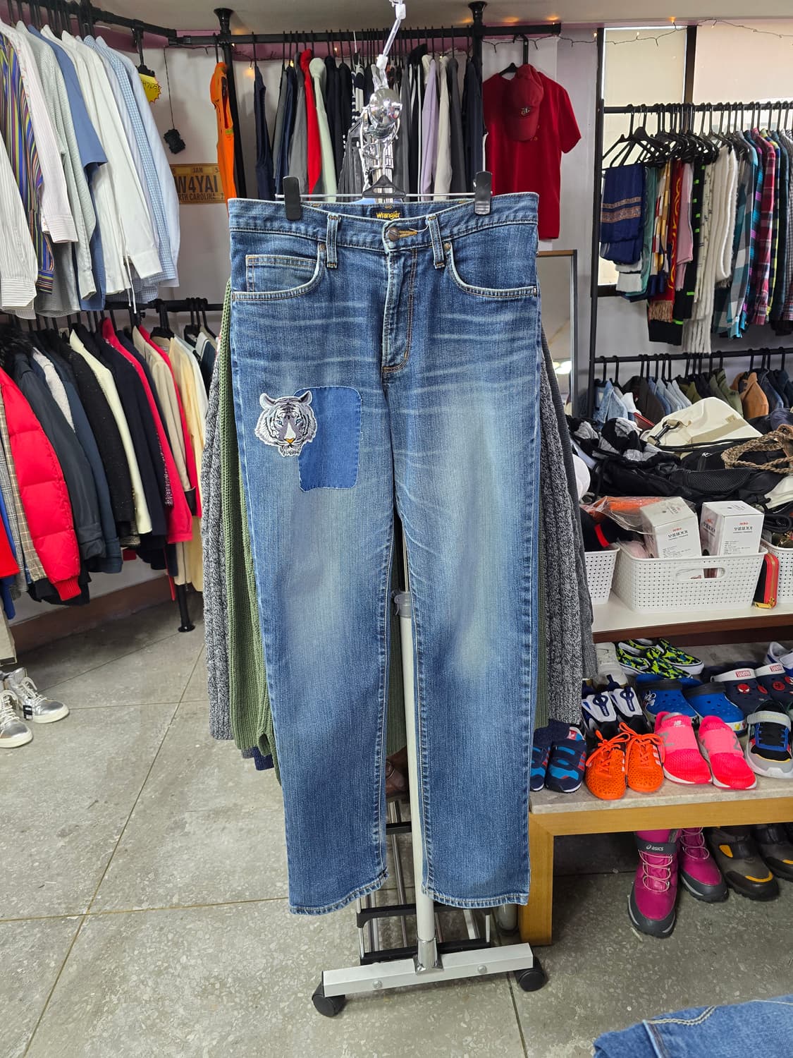 랭글러 호랑이 패치 데님 청바지 (1402) 상품이미지1