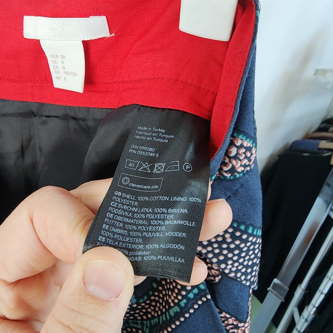 H&M 패턴 플리츠 롱 스커트 상품이미지6