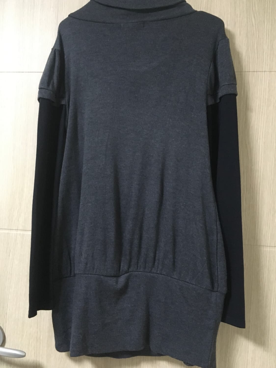 Button point polo neck onepiece 상품이미지3
