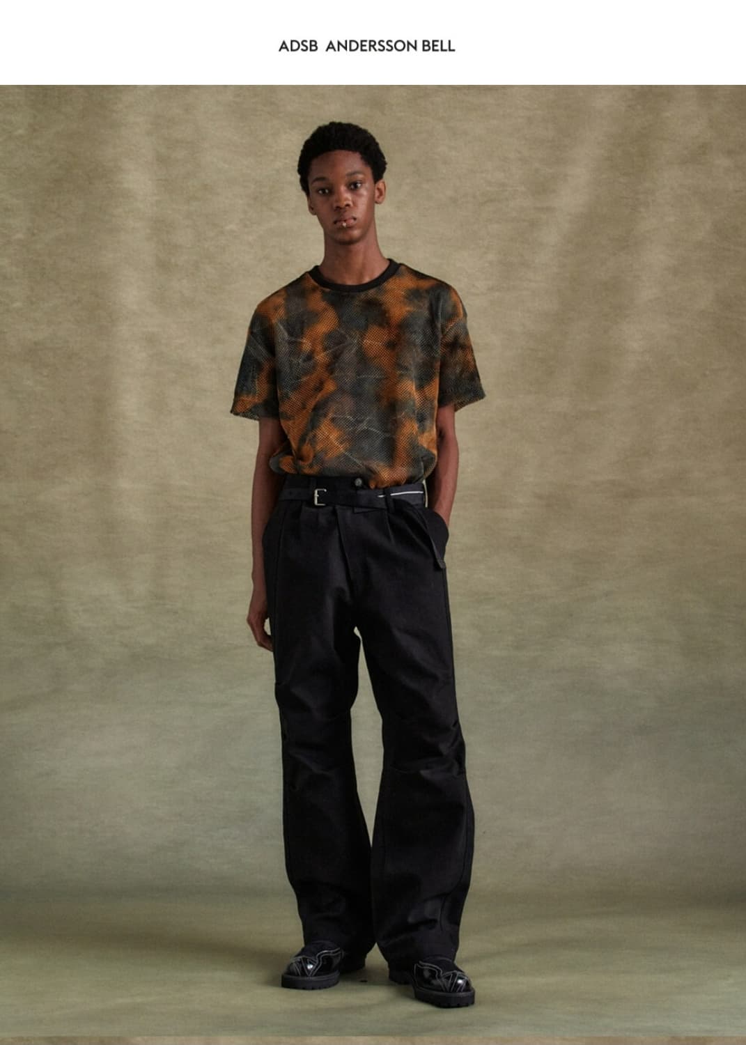 앤더슨벨 유니섹스 블랙 크로오버 와이드진  상품이미지1