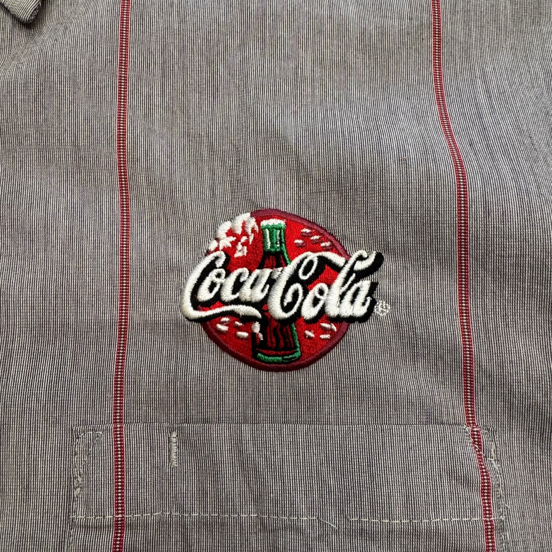 00s 코카콜라 USA 오피셜 빈티지 워크 셔츠 (XL)   상품이미지3