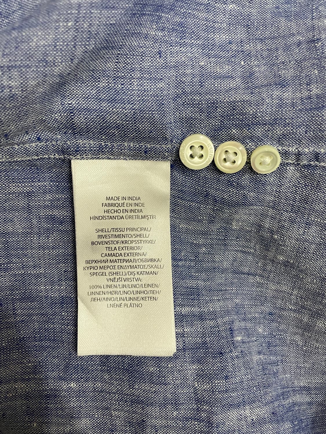 폴로 커스텀 핏 린넨 샴브레이 셔츠 상품이미지8