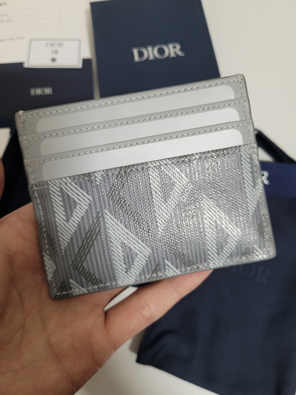 디올 오블리크 다이아몬드 카드지갑 상품이미지4