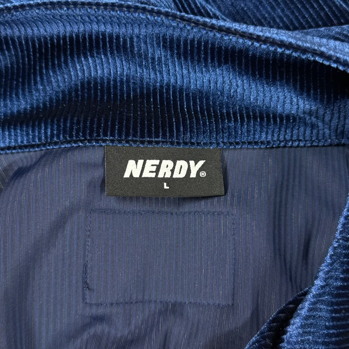 [L] 널디 벨벳 트레이닝 상하의 셋업 네이비 세트 상품이미지6