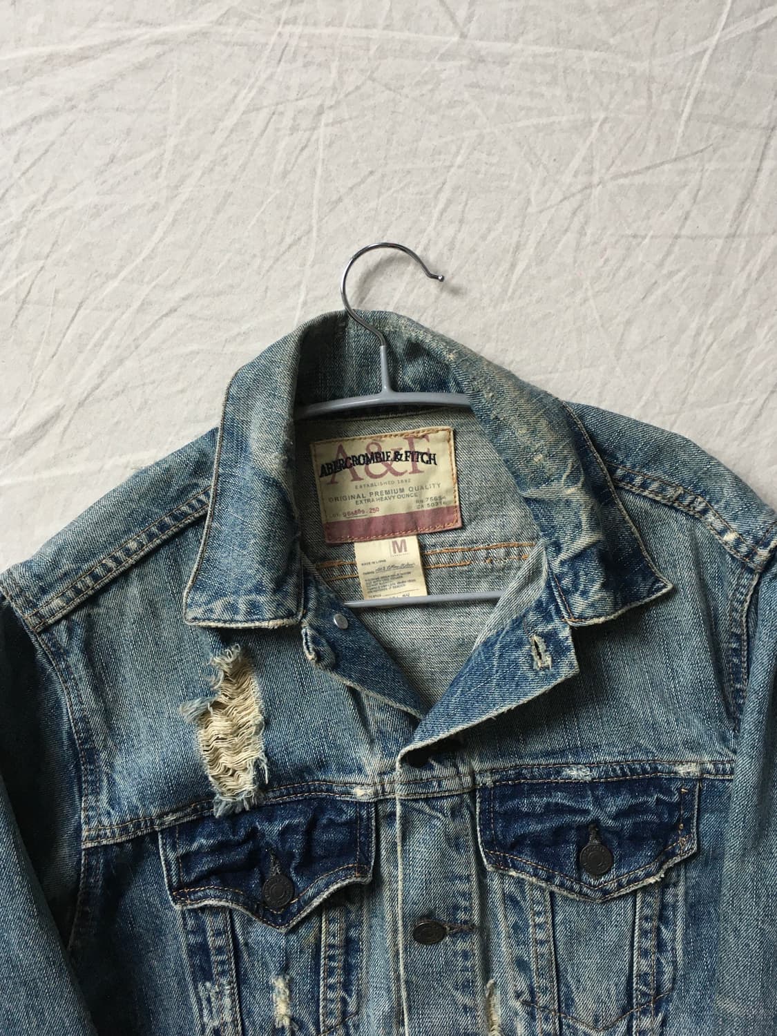 아베크롬비 데미지 워싱 데님자켓 상품이미지4