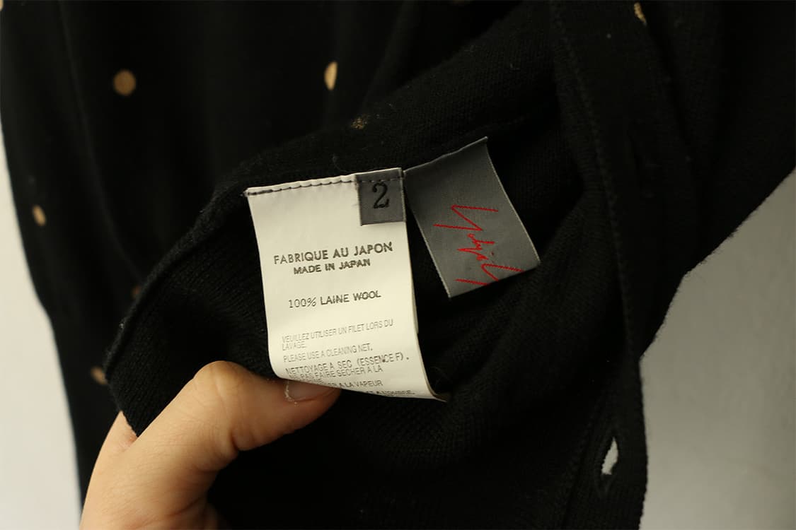 요지 야마모토 느와르 폴카 닷 가디건  상품이미지8