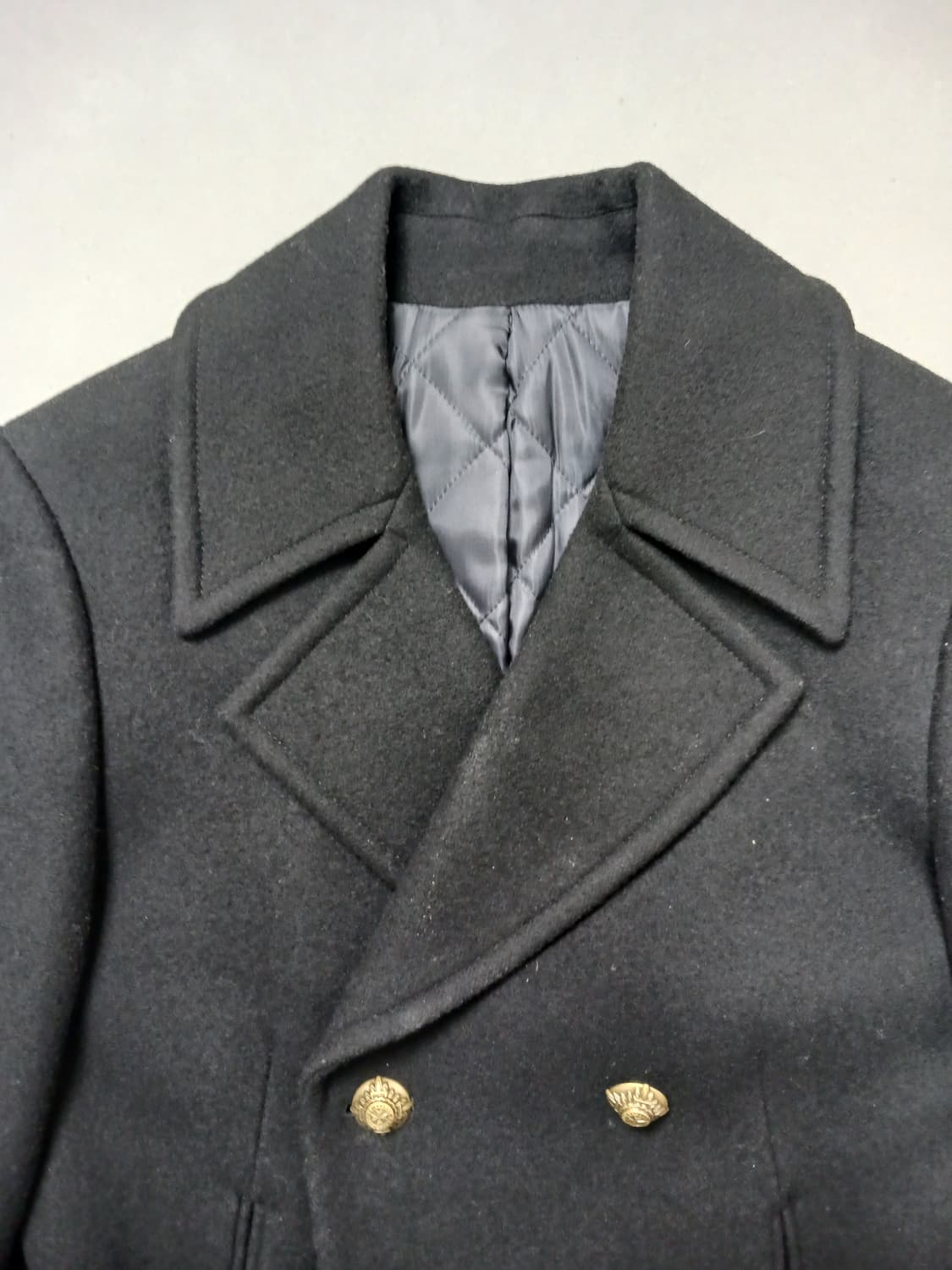 [100] 티아이포맨 울 더블 피코트 블랙 상품이미지2