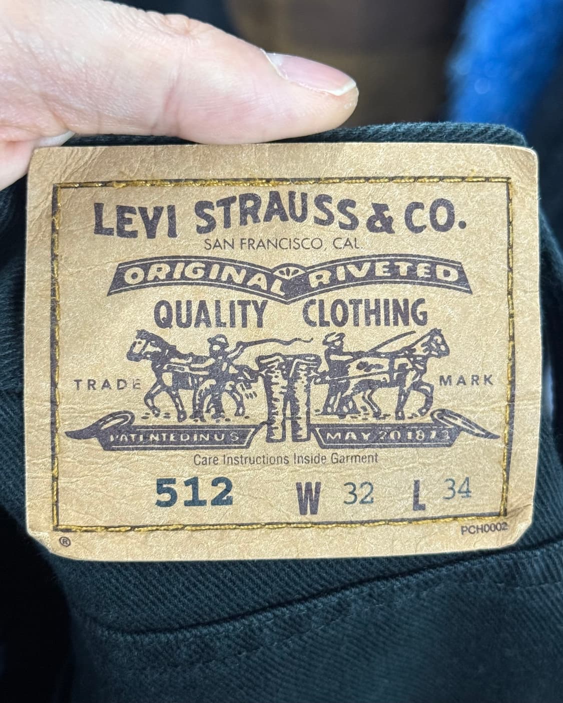 리바이스 512 세미 와이드 팬츠 바지 32 블랙 워크 화이트탭 빈티지 상품이미지7