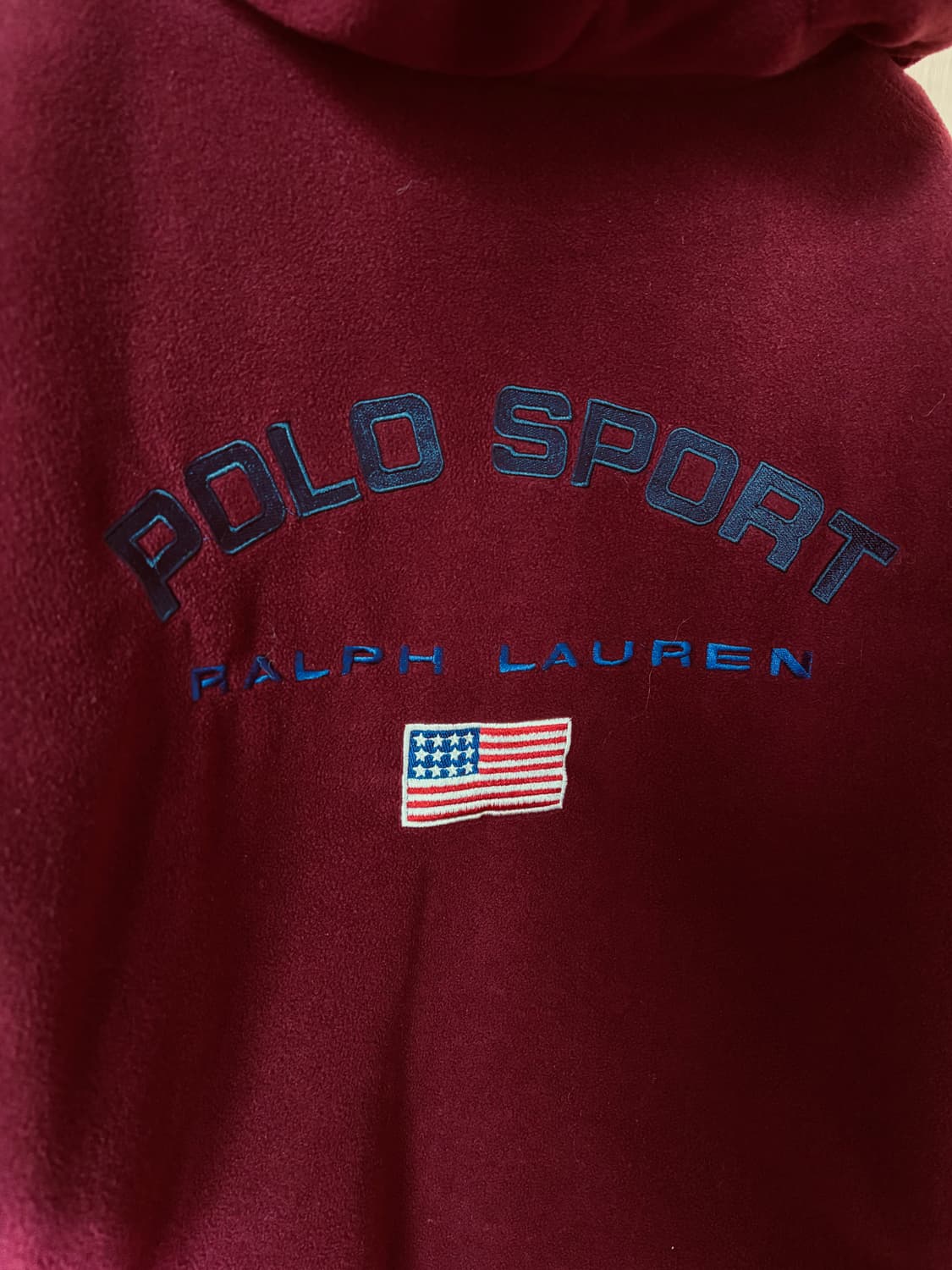 성조기 폴로 랄프로렌 누빔 후리스 후드집업 (유일희귀매물) 빈티지 대장 상품이미지3