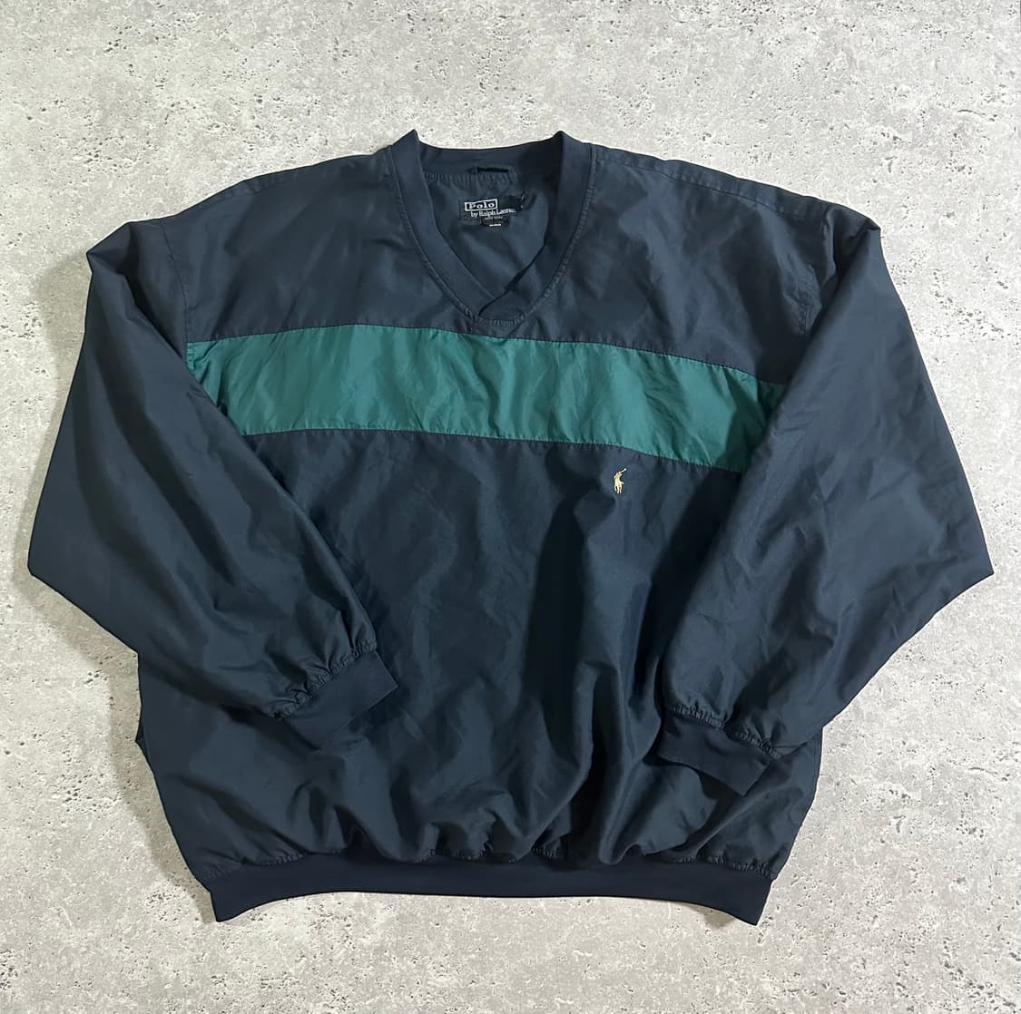 90s USA 메이드 배색 나일론 웜업 상품이미지2