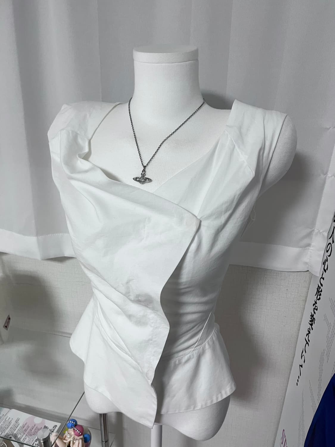 Vivienne westwood white draping blouse 상품이미지2