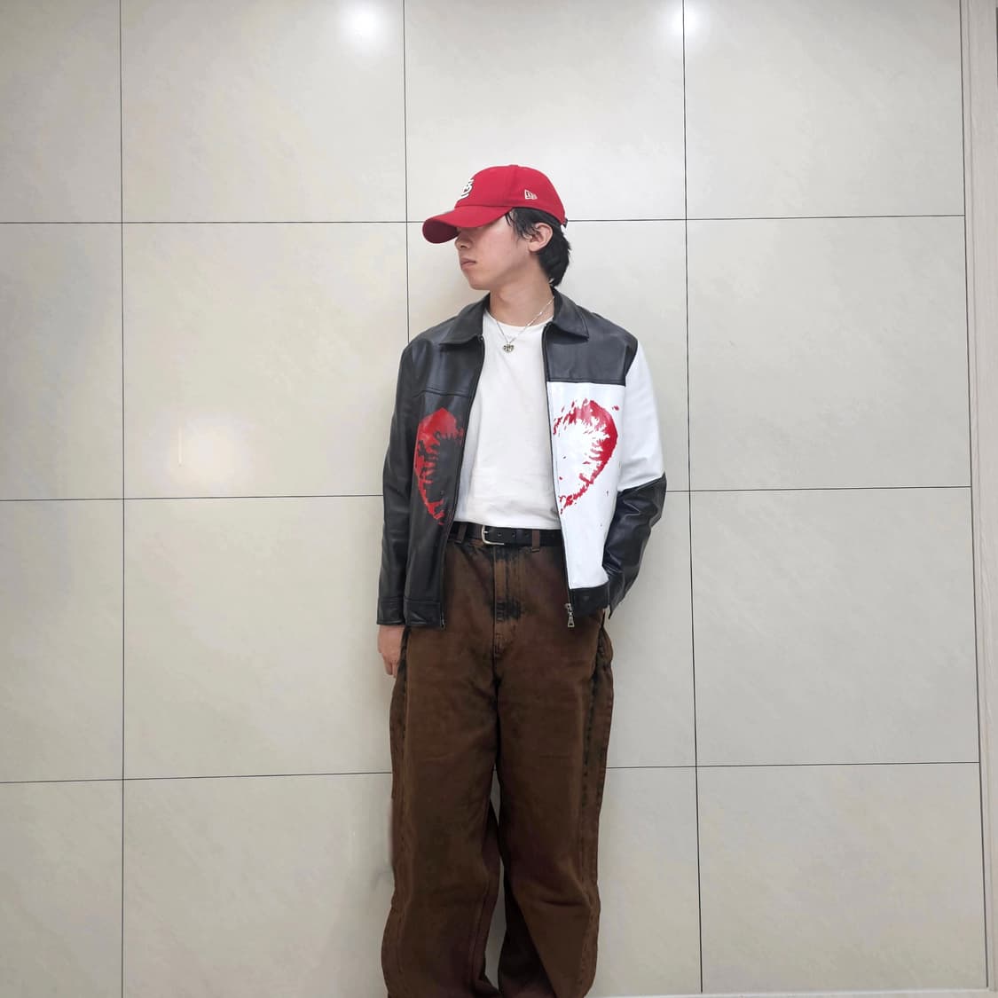 [95] Custom heart leather jacket 양가죽자켓 상품이미지1