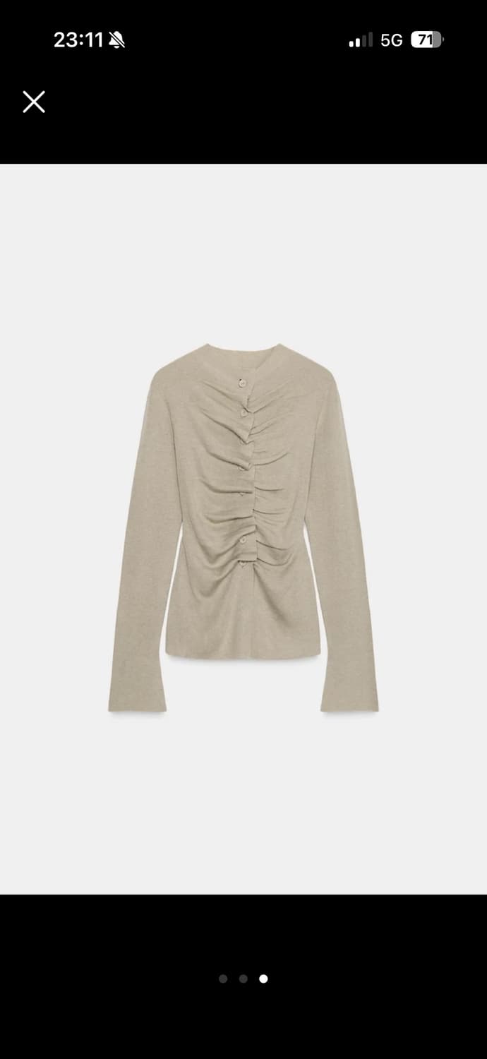 자라 zara 드레이프 셔링 니트 상품이미지3