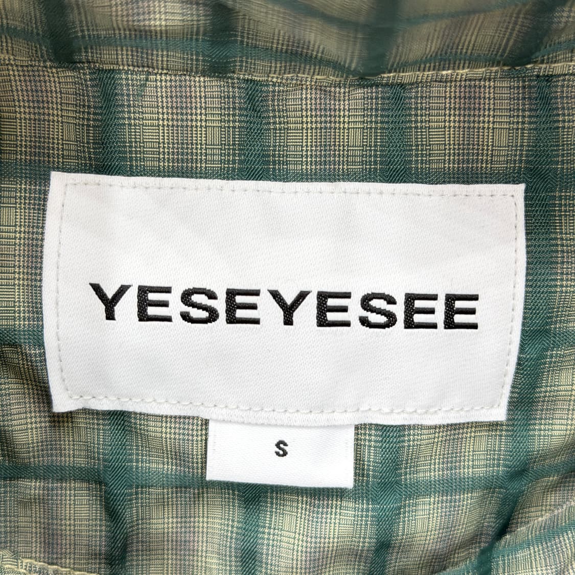 예스아이씨 윈도우페인 집 블루종 자켓 체크 그린 S 상품이미지6