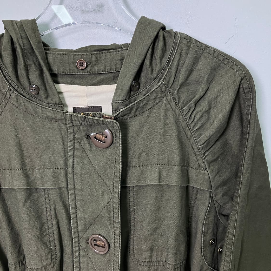 아츠로 타야마 카키 롱야상 점퍼 38 상품이미지6