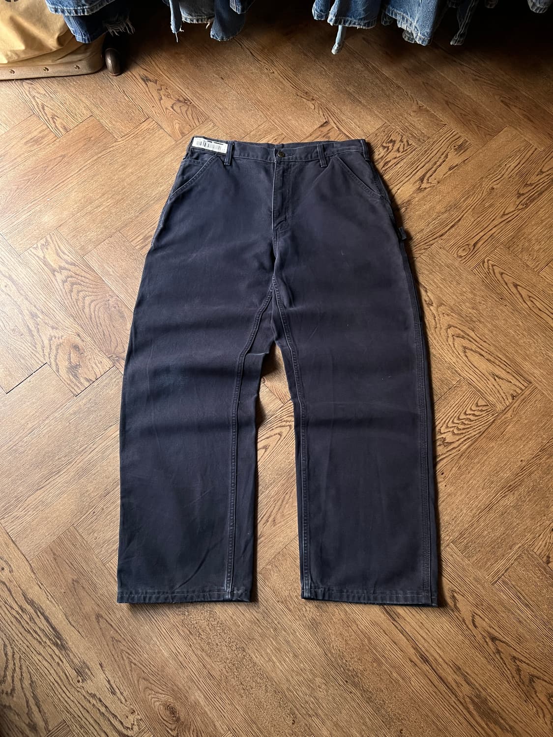 [34]칼하트 USA 빈티지 워싱 미드나잇 네이비 싱글니 카펜터 워크팬츠 상품이미지2