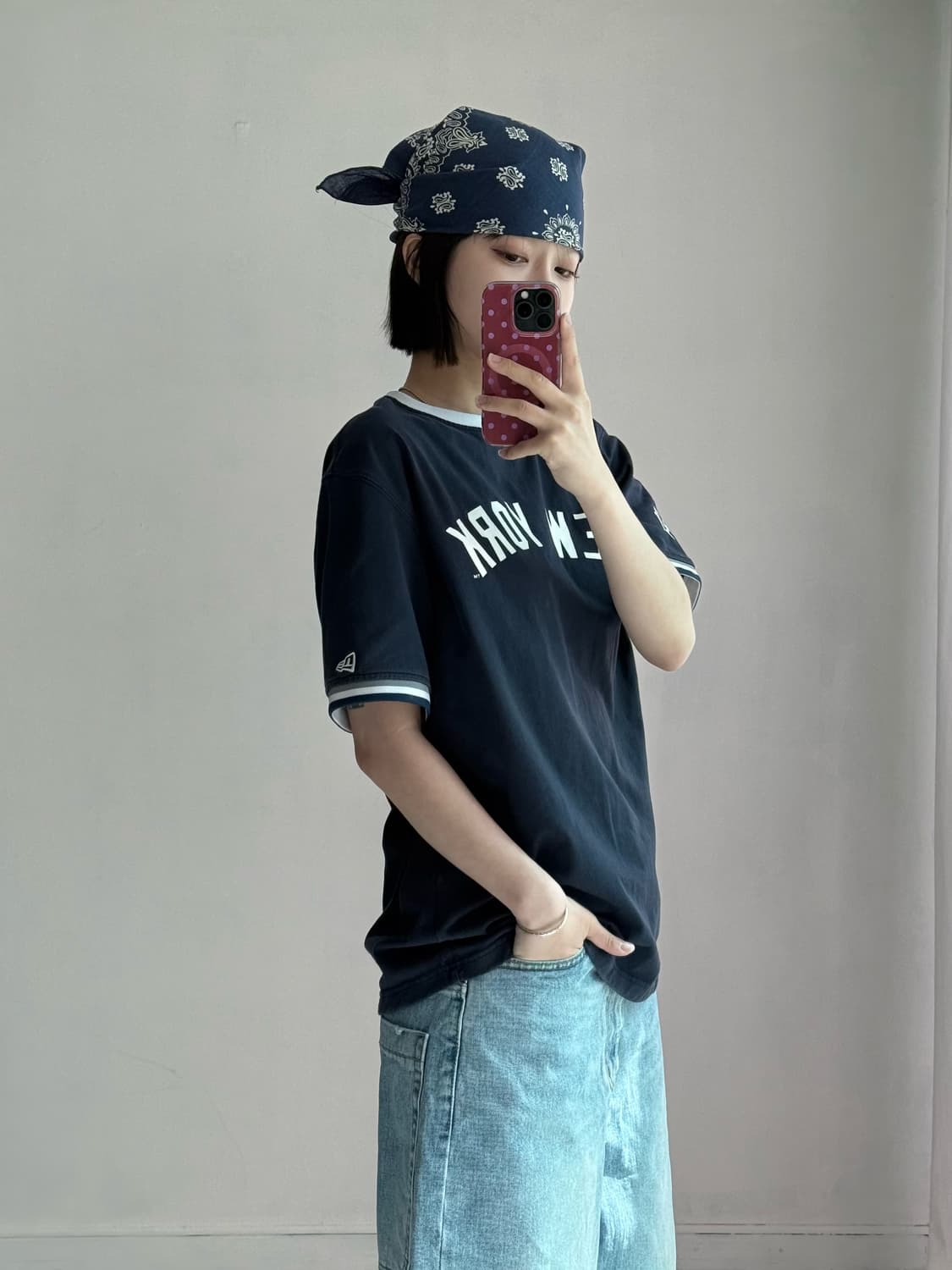 뉴에라 뉴욕 링거 반팔티 상품이미지3