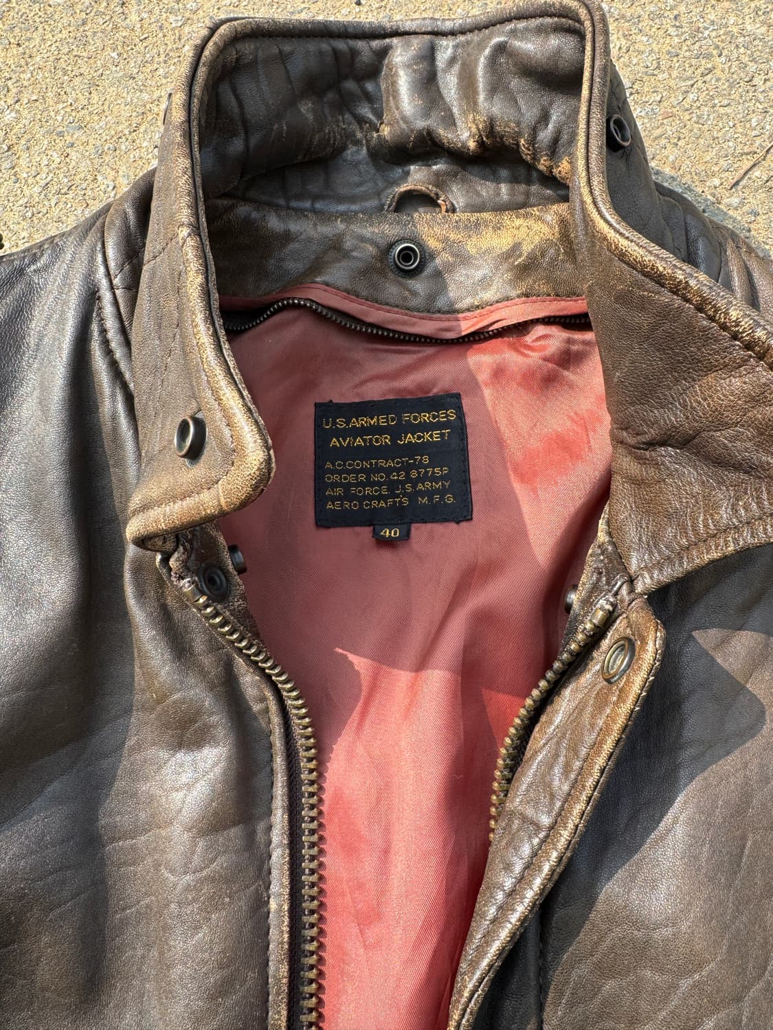 Us army A-2 미공군 가죽자켓 상품이미지6