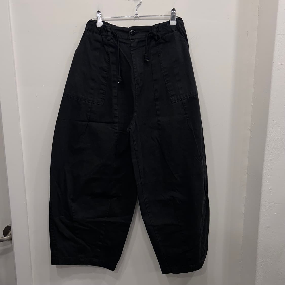 백밴딩 스트링 절개 코튼 벌룬팬츠 상품이미지2