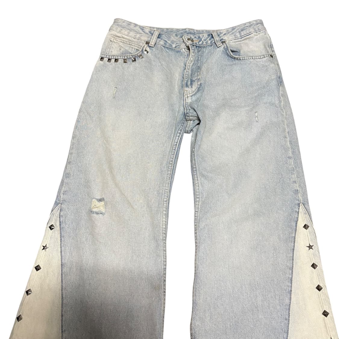 자라 스터드커스텀 웨스턴 플레어진 32 부츠컷 벨바텀 상품이미지4