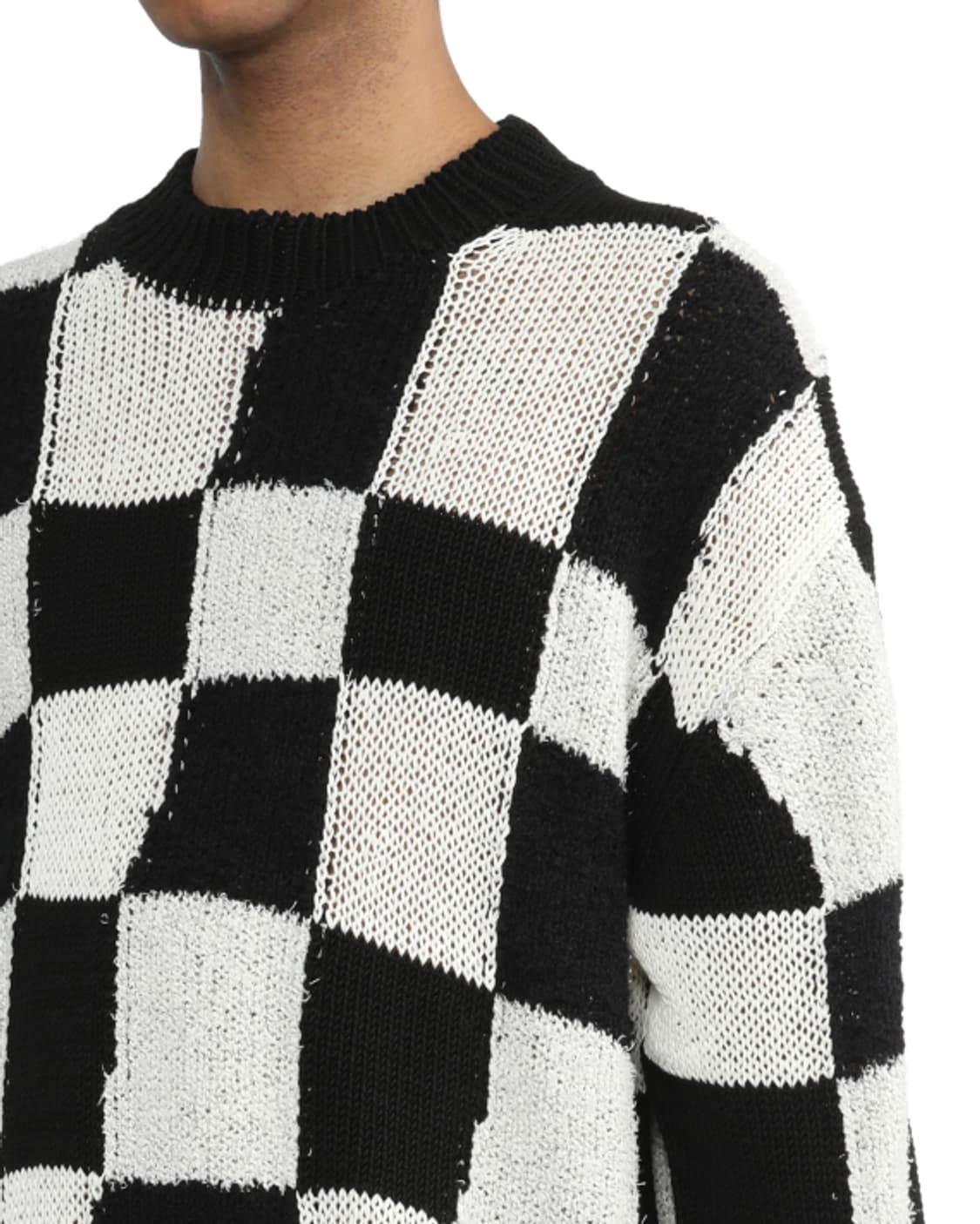 새상품 준야와타나베 체스체크 니트스웨터 L 상품이미지5