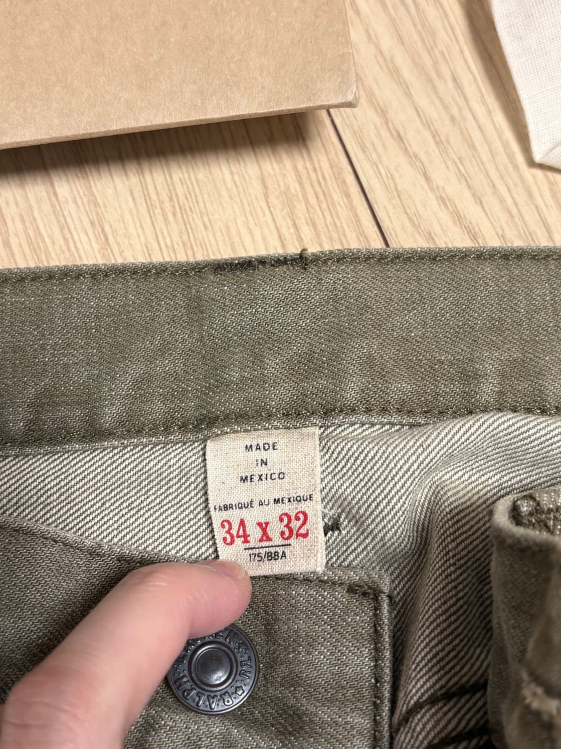 rrl 슬림핏 올리브 데님 상품이미지3