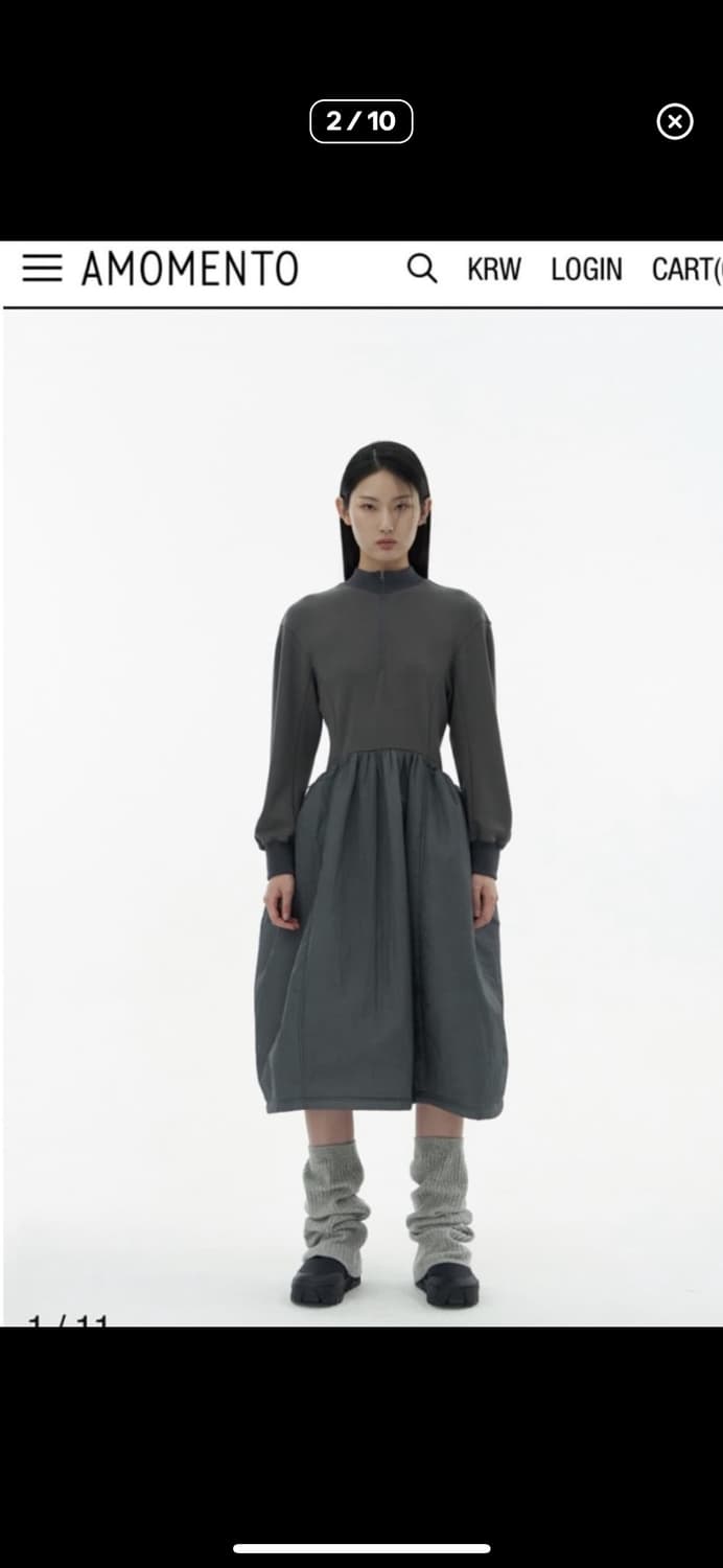 아모멘토 패디드 원피스 상품이미지1