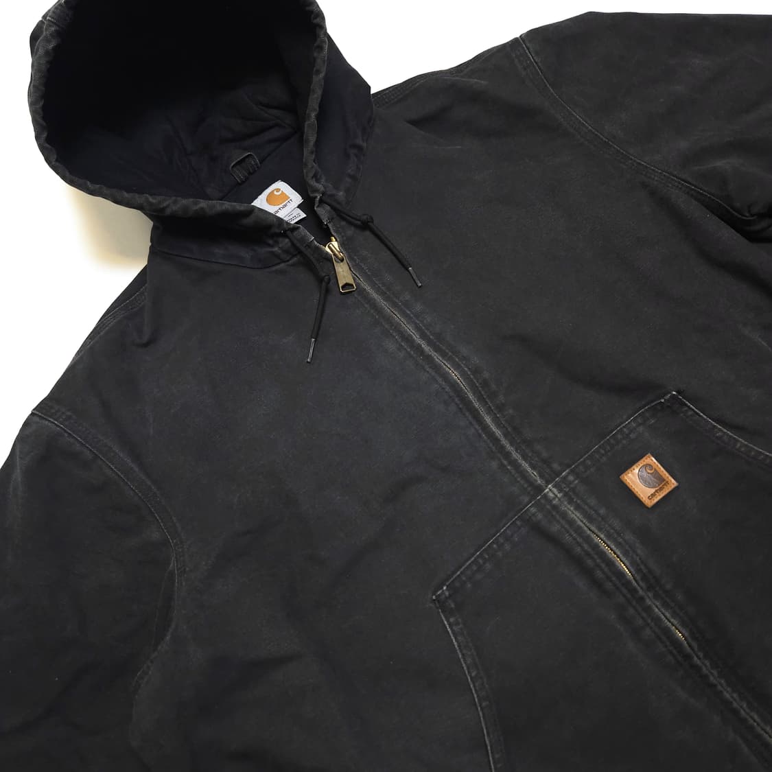 칼하트 OG J130 샌드스톤 덕액티브 워크 자켓 블랙 상품이미지9