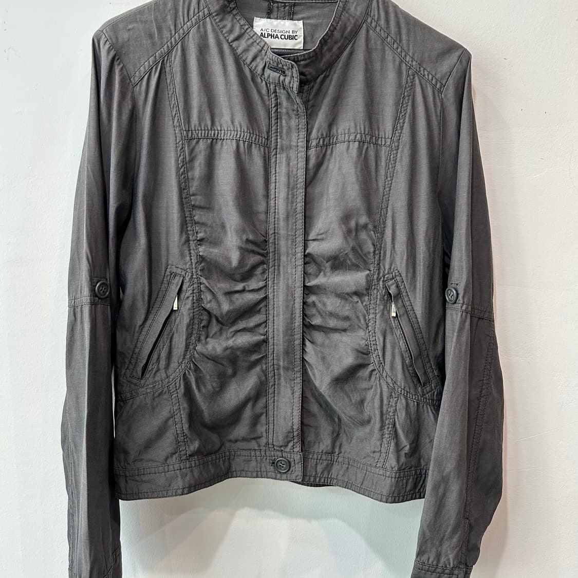 챠콜 셔링 자켓 상품이미지2