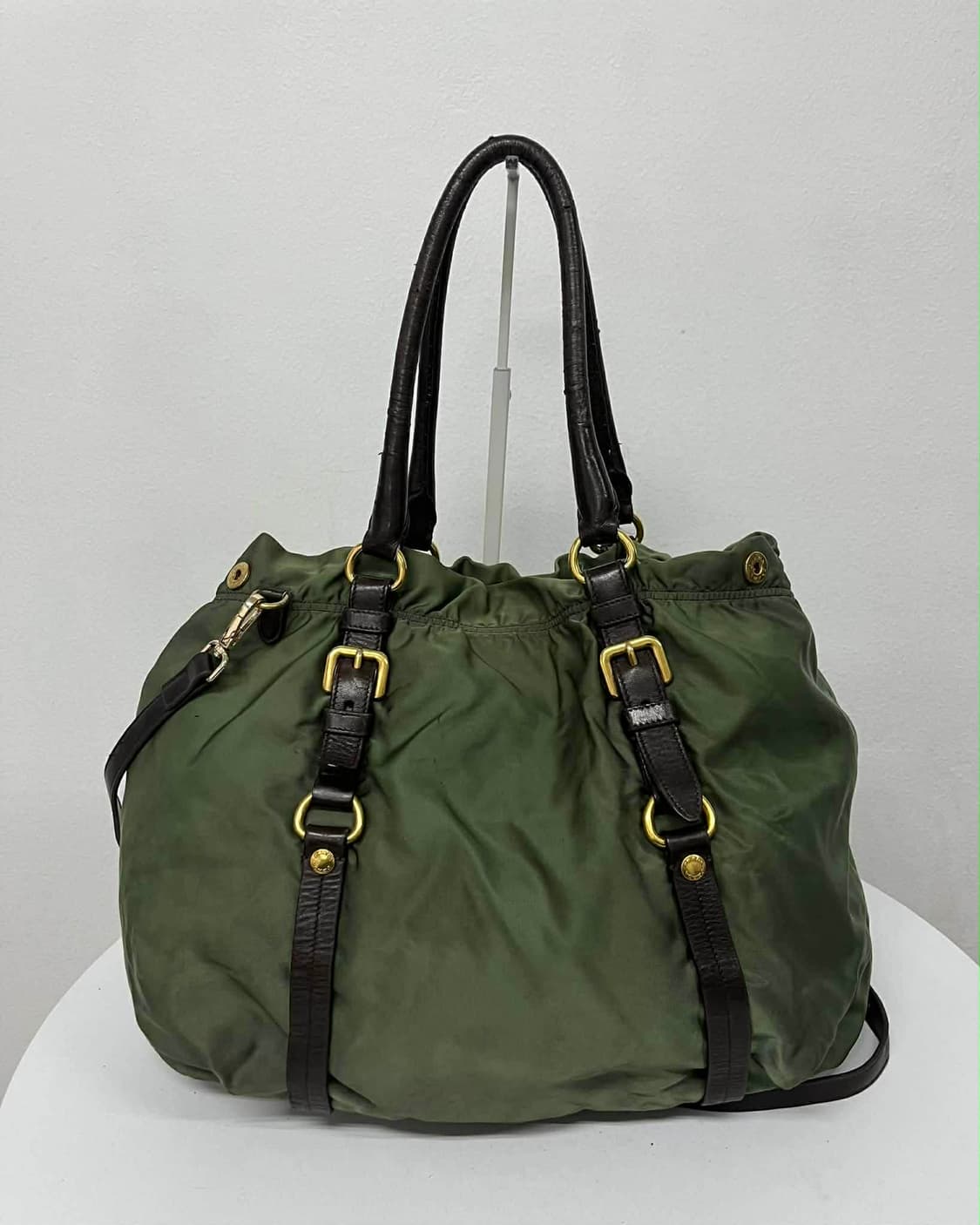 프라다 나일론 가죽 트림 숄더 토트백 상품이미지4