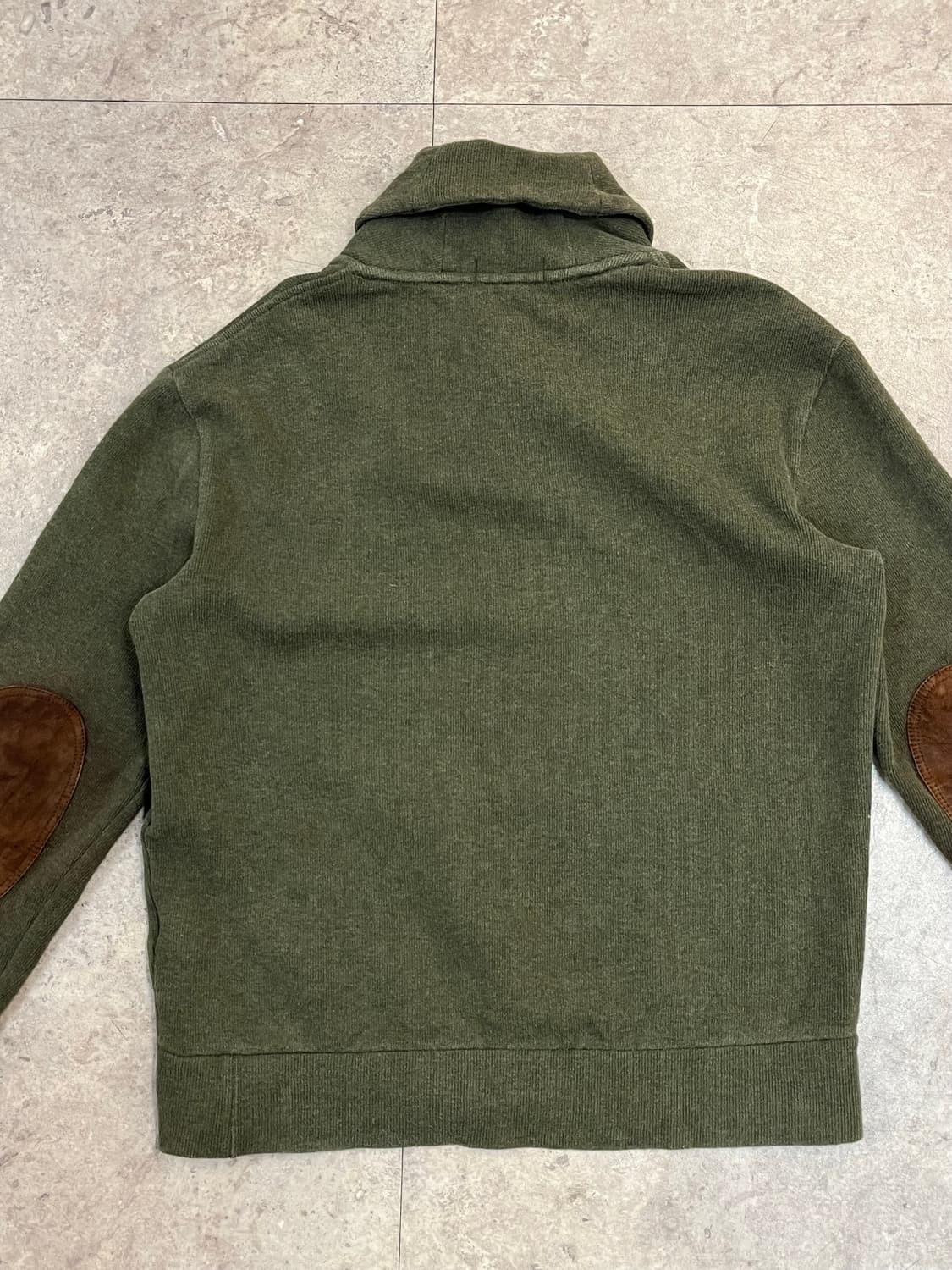 폴로 랄프로렌 엘보우패치 숄카라 니트 그린 S #csz2659  상품이미지8