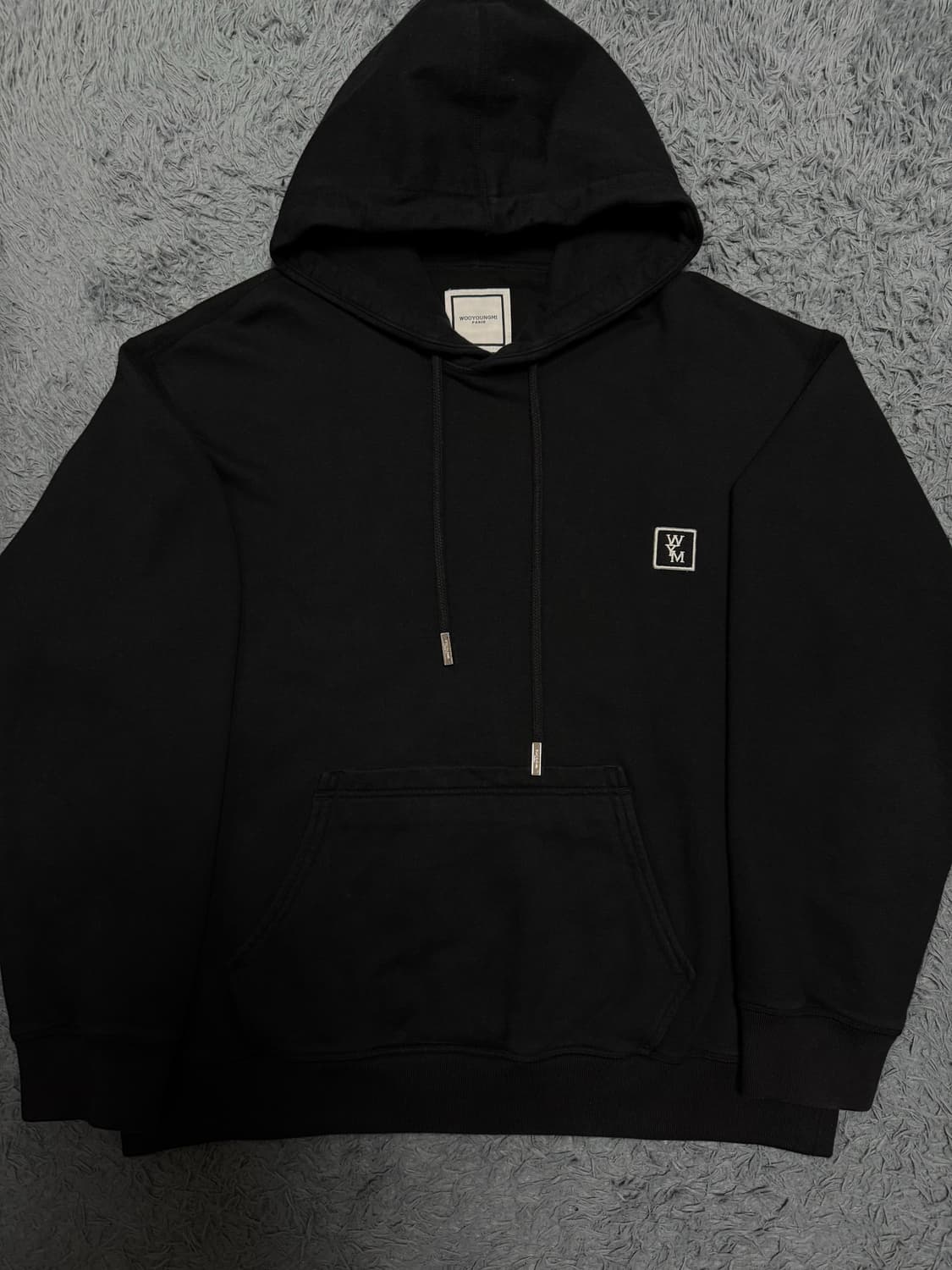 우영미 백로고 후드티 50사이즈 블랙 23SS 상품이미지1