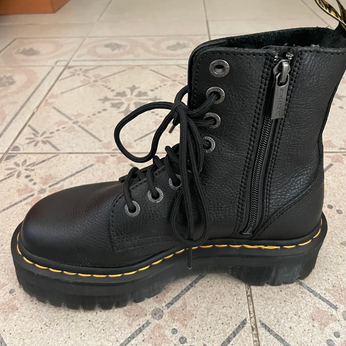 닥터마틴 제이든 III 블랙 UK5(240)/5cm하이 소가죽 워커 부츠 상품이미지9