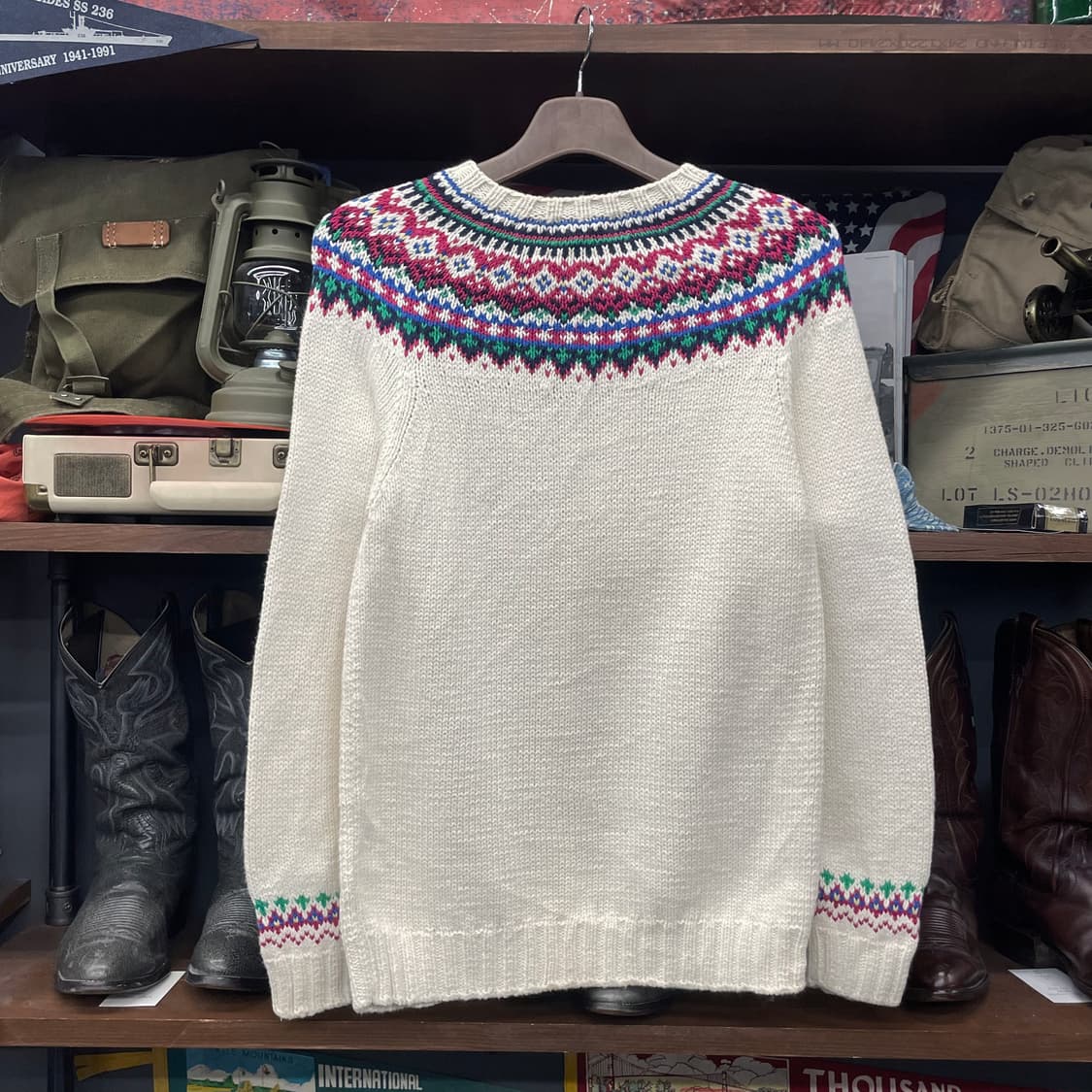 폴로 랄프로렌 울 노르딕 숄더 버튼 패턴 니트 스웨터 상품이미지2