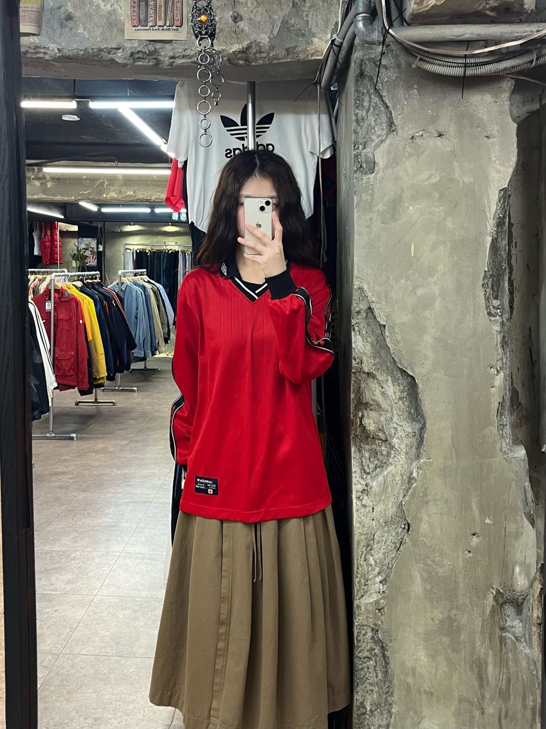 엄브로 긴팔 져지 레드 95 #csz2352 상품이미지2