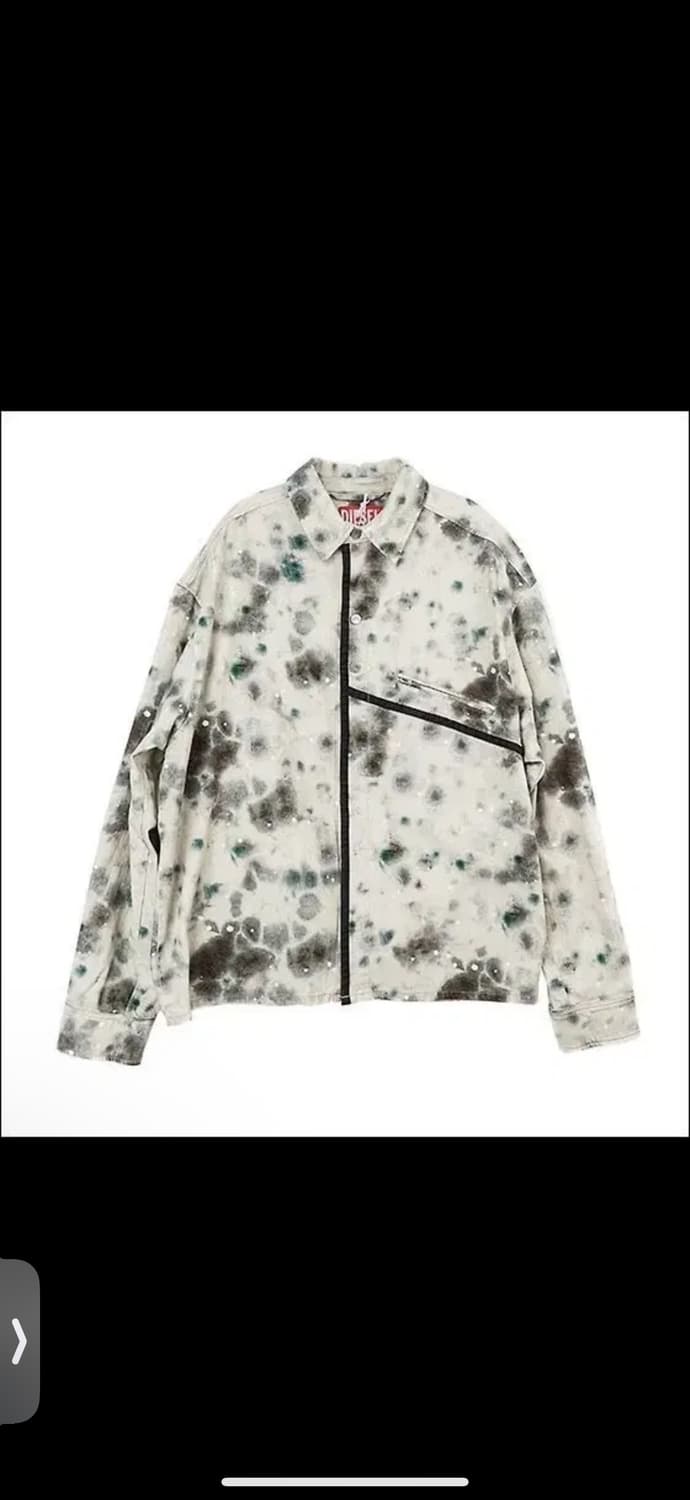 어콜드월ACW X 디젤 콜라보 태그사틴 프린트 트윌 오버셔츠자켓 L 상품이미지1