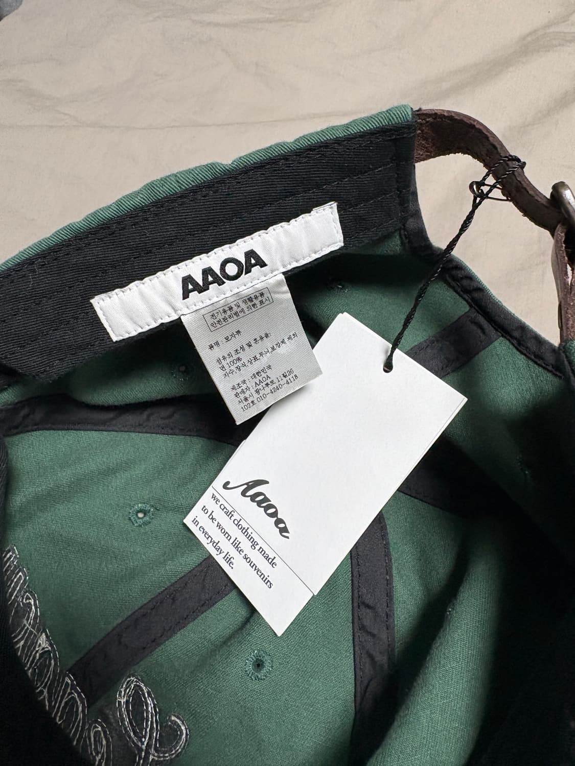 (새상품) AAOA 레가시 워시드 캡 그린 상품이미지4
