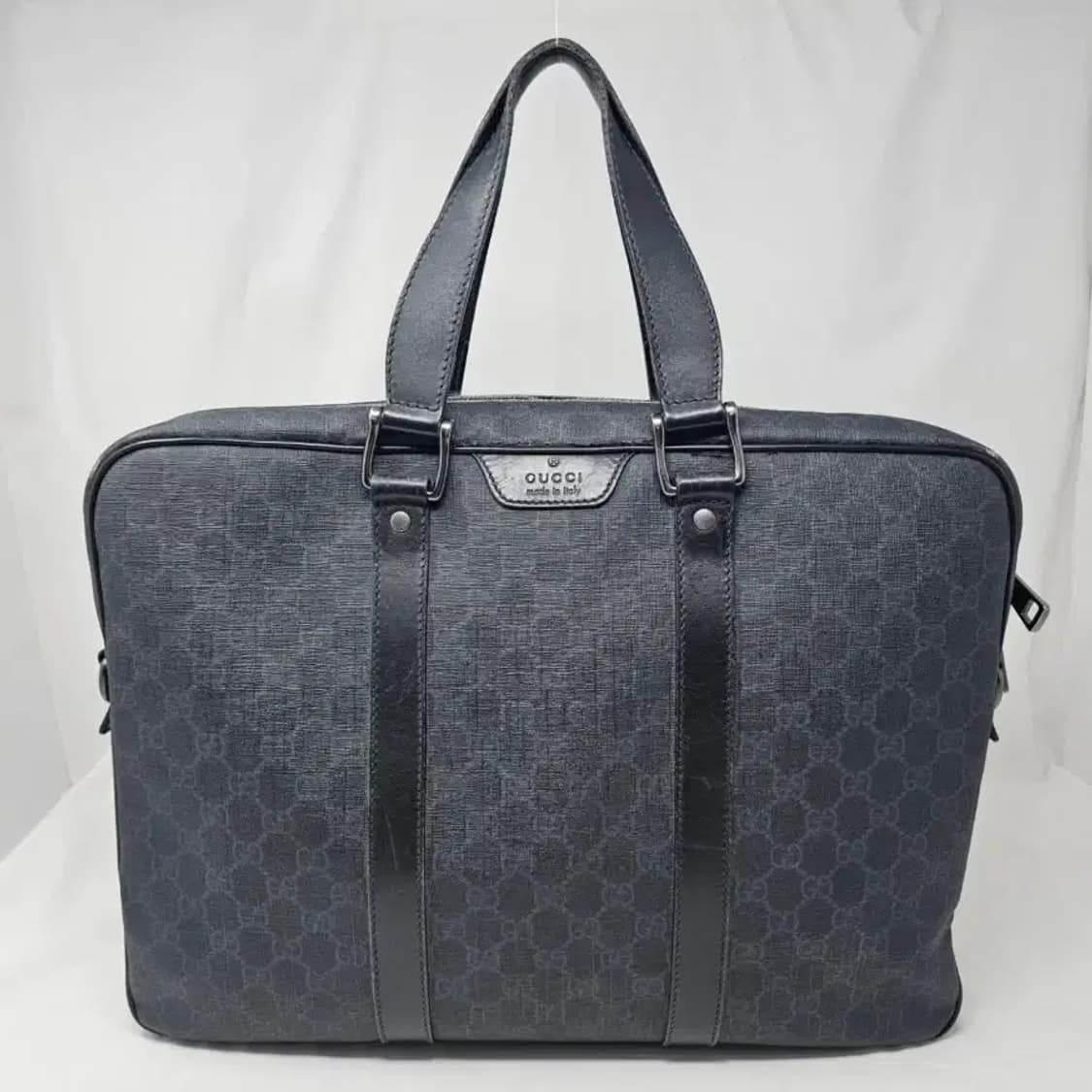 정품 구찌 GG 수프림 블랙 서류 가방 상품이미지2