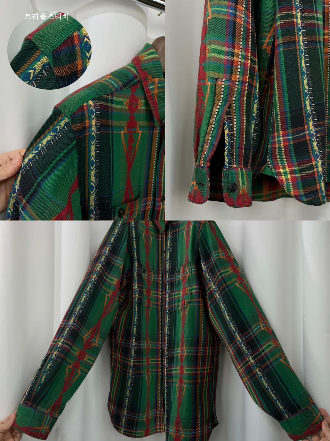 폴로 랄프로렌 더블콘초 사우스웨스턴 인디언 아즈텍 웨스텐 워크 셔츠 상품이미지7