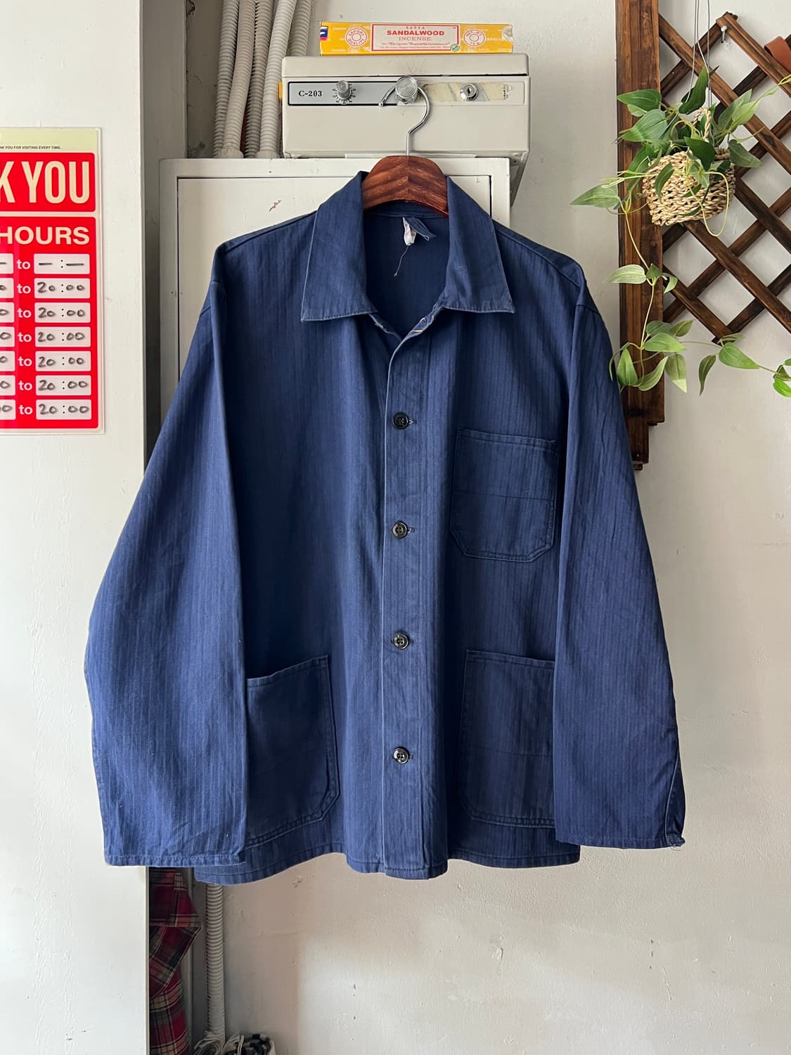 [L]90's 빈티지 HBT 헤링본 프렌치 워크자켓 상품이미지1