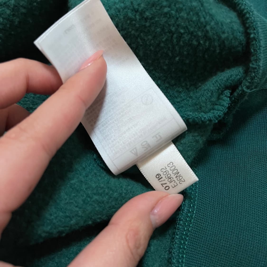 [정품] 아디다스 청록 트레포일 기모 맨투맨 [ L ] 상품이미지5