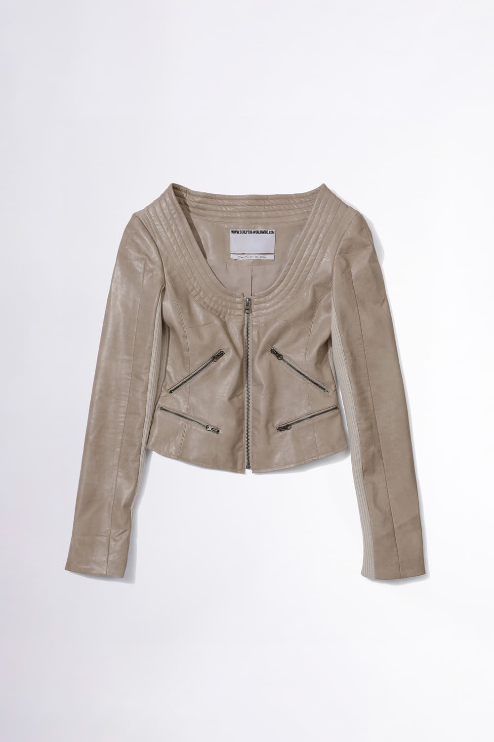 스컬프터 가죽자켓 Portrait Neck Faux Leather Jac 상품이미지1