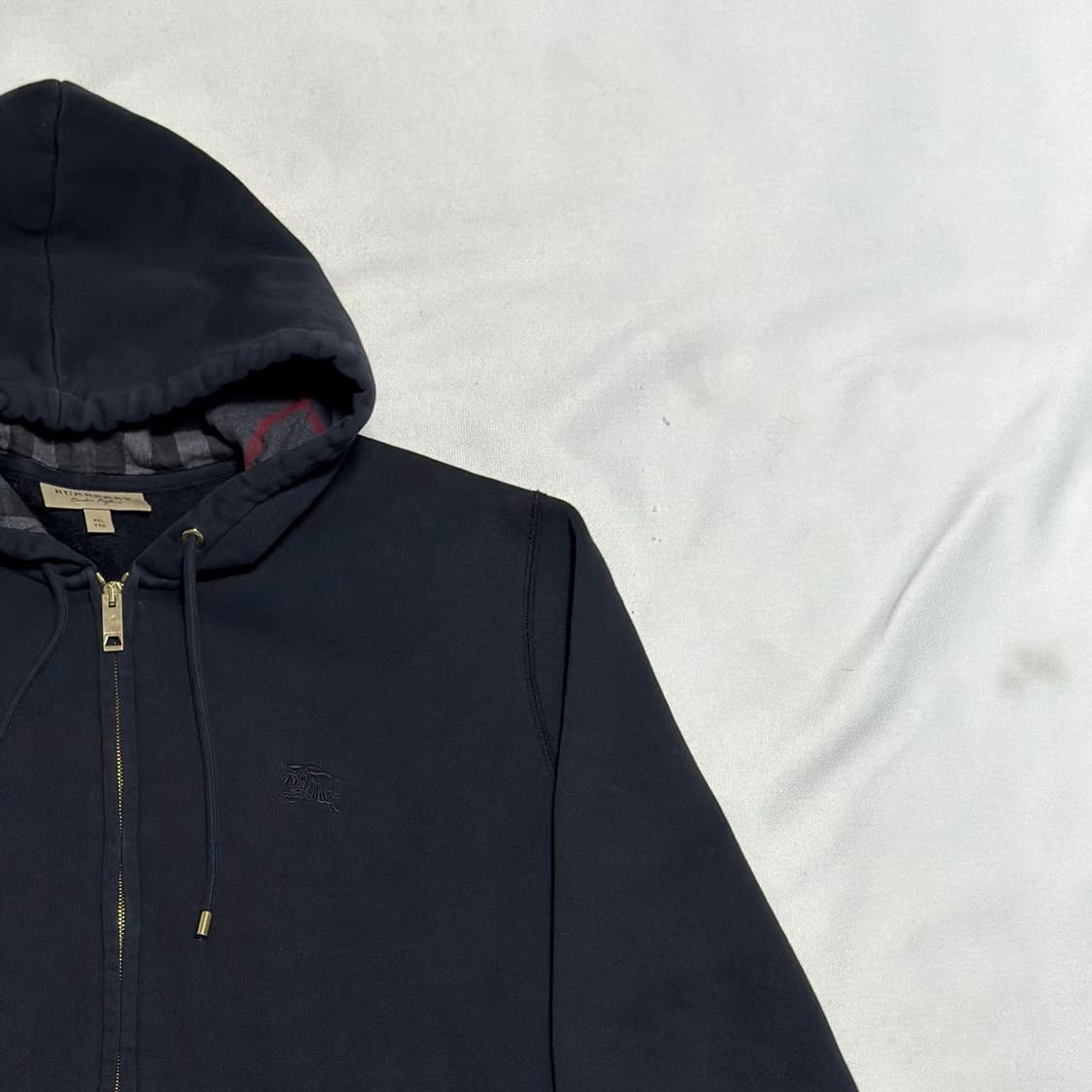 XXL 버버리 블랙 기모 후드 집업 상품이미지1