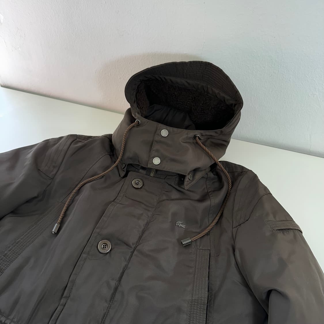 95 라코스테 딥브라운 내피 야상 점퍼 상품이미지2