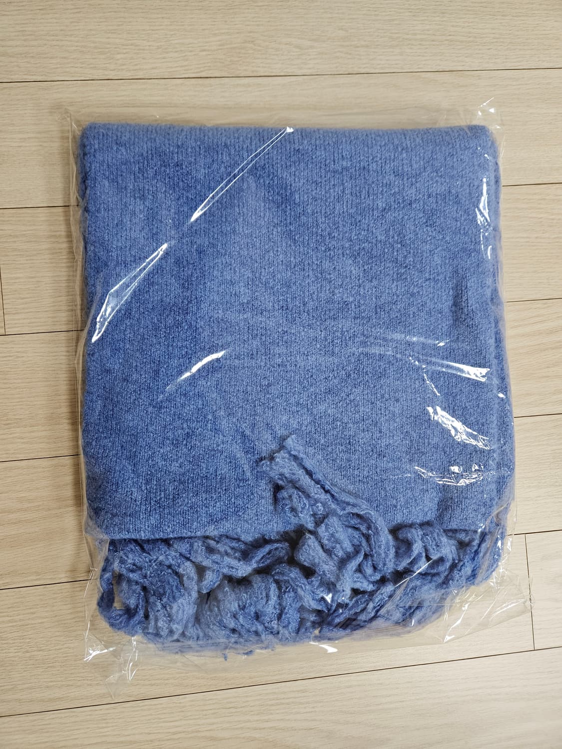 몽돌 헤비 울 니트 머플러 MDAC032 블루 미개봉 새 제품 상품이미지2