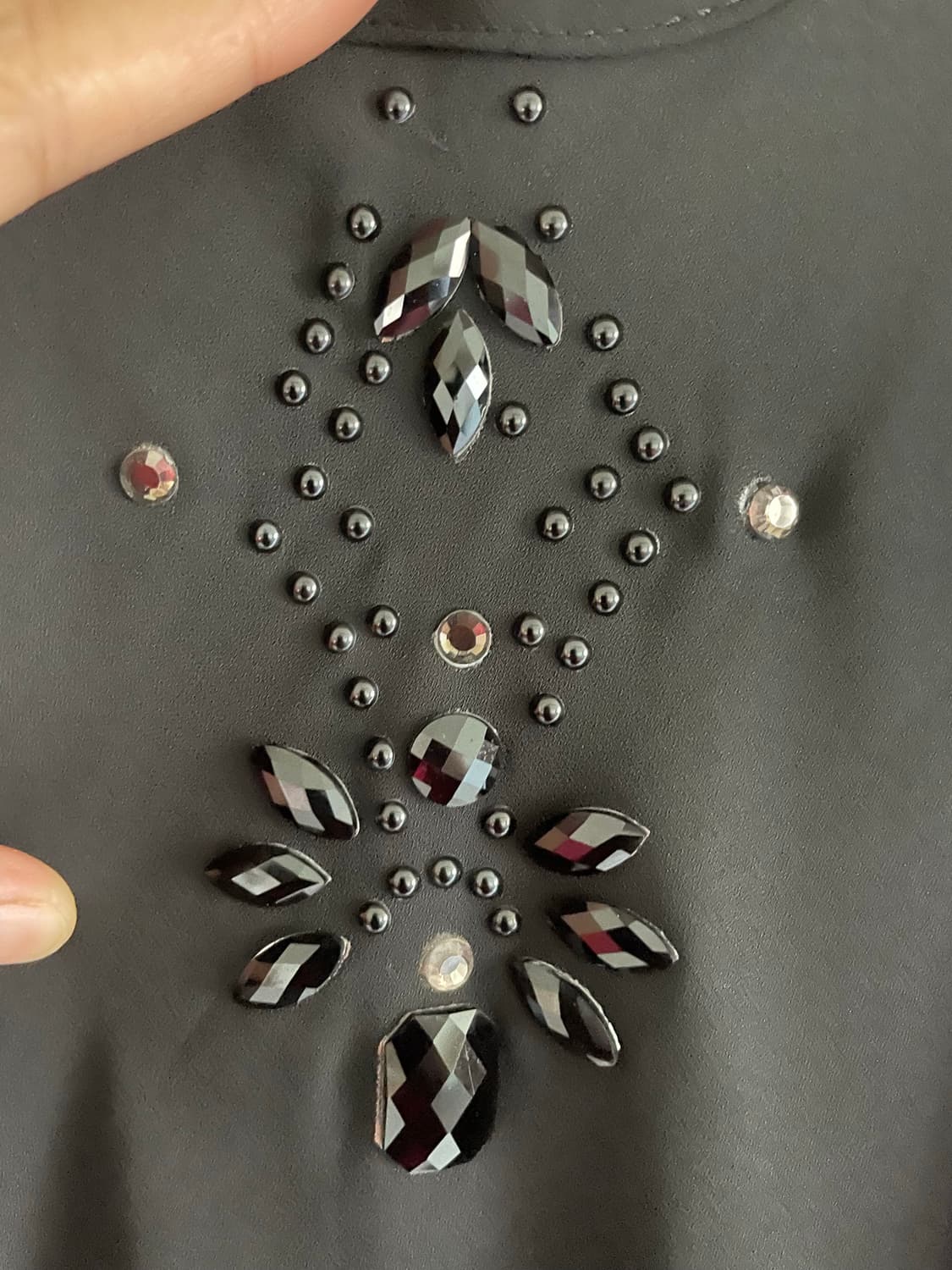 Made in Italy 블랙 비즈 페어리 머메이드 롱 원피스 상품이미지2