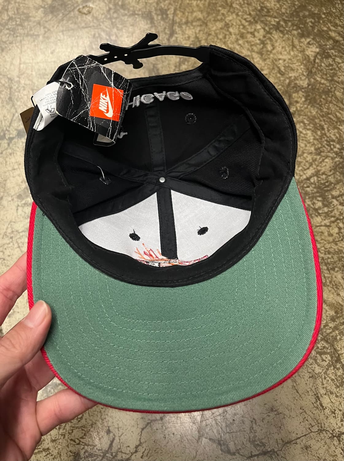 90s 마이클 조던 데드스탁 레스토랑 볼캡 블랙/레드 상품이미지8